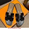 H Oran Luxury Designer Leather Sandals Summer Flat Shoes Beach Women's Slippers Letter 【code ：L】Slippers GAI Loafers Slides