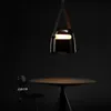 Moderne glazen hanglampen woonkamer bedekt lederen ontwerper verlichting led hanger lampen indoor hanglamp decoratielampje