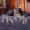Weihnachtsdekorationen Eisenkunst Elchhirsch mit Lichtern Frohe Cristmas Dekoration für hausgliedrige Rentiere im Freien Yard Ornament 2024 Ja Dh41i