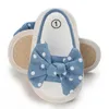 Första vandrare Baby Girls Bow Knot Sandaler Summer Soft Sole Plat Princess Dress Shoes Spädbarn Non-Slip Footwear 0-18m H240504