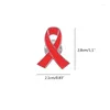 Broches pack van 5 borstkanker en aids -bewustmakingspennen lint broche pin duurzaam corsage legeringsmateriaal emaille