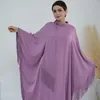 Ubranie etniczne sukienka kaftan marokańska kaftan muzułmańskie islamskie Dubaj Turkish Abaya Tassel Evening Party Ramadan Eid Arabski szat