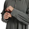 Vêtements ethniques Arabie Dubaï Hommes saoudiens Robe à manches longues musulmanes Jubba thobe islamique Ramadan Caftan Dishdasha Robe Middle East Kaftan