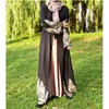 Vêtements ethniques de style dubaï femmes musulmanes ouvertes cardigan à manches longues robe maxi abaya kaftan jilbab cocktail caftan robe mode islam