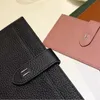 Cow Leather Dames Wallet Card Bag Set van twee lychee patroon kale kalf leer met zeven kaartinzetposities Knop Opening Sluiting Een grote nootpositie
