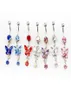 D0347 6 colori Mescola i colori ombreggiati anelli ombelico anelli per piercing gioielli penzolanti Accessori FASH FASHIL BUNTRFLY 20PCS Lot JNXP9327052