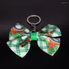 Keychains Saint-Patrick Accessory Accessory Keechain Imprimé Bow Hand Centred Floral Pet Pendeur