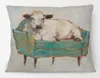 CushionDecorative Pillow Hand Painting Animal Cow In Sofa Couch Cushion Covers Home Decorative Modern Art CaseCushionDecorative2490742
