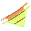 Appareils pour chiens Gilet réfléchissant orange bandana Scarpe de sécurité Neckerchief Haute visibilité Triangle de chiot Bib Night marche jaune