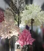 105cm Şifreleme Kiraz Çiçeği Şube Yapay Çiçekler 3 Çatal Sakura Dize Düğün Arka Plan Duvar Dekorasyonu için İpek Çiçeği
