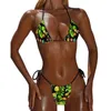 Trajes de baño para mujeres Sexy World World Bikini Bikini Bikini Vegetales impresión Tado de trajes de baño Push up Fitness Modern Beach Wear
