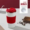 Bouteilles d'eau tasses isolées en acier inoxydable couple réutilisable sport café à double couche aspirateur simple tasse moderne moderne