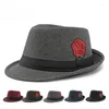 Boinas de flores da moda e personalizada Little Top Hat Hat Homen British Retro Retro Jazz Men's Street Performance
