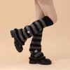 Frauen Socken Stiefel Manschetten Leggings über das Knie Y2K Latin Ballet weiche Japanisch gestrickt