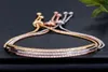 2022 Justerbar armband Bangle for Women Captivate Bar Slider Brilliant CZ Rose Gold Color Jewely Pulseira Feminia CB08970408248085819