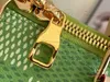 10a зеркало качество большие сумки с зеленым клетчатым плечами.