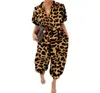 Femmes Fashion Fashion Casual Leopard Print Jumps Suit Playsuit Rompers Plus taille Harajuku Autumn Summer1146802
