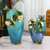 Vases Modern Light Luxury Glazed Glaze Ematel Couleur de bureau Ornements Vase Chine