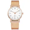 Montre-bracelets Bracelet pour femmes en or rose de luxe Bracelet Top Class Leisure Quartz Steel montre H240504