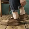 Casual schoenen mannen retro suède leer niet-slip zool klassiek naaien comfortabel slip-on club feestschoen lente zomer