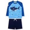 Big Boys Swimwear Fashion Swimming Bathing Surfing Surfing Swimsuit Set Topspants NOCAP 2PCS KINDEREN TRAININGSPAK 240430