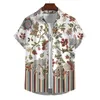 Men's Casual Shirts Hawaiian Shirt Beach Style 3d Printed Floral Pattern Outdoor Street Short Sleeve Button Lapel Men