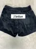 Velours shorts y2k dames kleding fietsers shorts tekenreeks sportief kort voor sportschool in jogging shorts met twee zijkantjes 240504