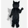 Erwachsene Größe schwarzer Katzen Maskottchen Kostüm Cartoon Charakter Outfits Anzug Furry Anzüge Halloween Carnival Birthday Party Kleid