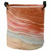 Sacs à linge Ocean Waves plage gradient orange pliable pliable panier de jouet pour gamins paniers de rangement imperméables