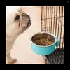 Hondenkleding 2 stuks kratkom verwijderbare roestvrijstalen huisdier Kengel hangende voedselwatervoeder kooi kippenbeker met lepel