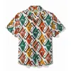 Herren lässige Hemden Hawaiian Beach Blumensteinfisch Muster Hemd für Männer Mode Hawaii Holiday Party Y2K Tops Bluse Kurzarm Rede Revers