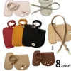 8colors 4Pcs/Set Artificial Leather Shoulder Bag Bottom Strap Replacement for DIY Knitting Crochet Handbag Sewing Accessories 240426