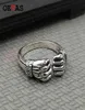 OEVAS 100 925 Sterling Silver Creative Hand of Power Open Pierścień Wysokiej jakości Mężczyźni Prezent dla Firend punk w stylu biżuterii 2105256789872