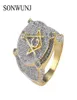 Copper Mirco Pave CZ Stone Hip Hop Mason Ring All Iced Out CZ Stone Rings R0044284392