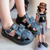 Sandálias meninas calcanhar plana crianças primavera verão pequeno vestido princesa bow moda teenage sapatos h240504 lik1