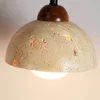 Vägglampor japanska minimalistiska trä travertin gul led lamp sovrum studie matsal levande belysningsarmatur