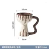 Tazze di fascia alta e squisita tazza di tazza di caffè in ceramica francese medievale di alta gamba design di nicchia di nicchia di nicchia di nicchia di nicchia di nicchia per donne