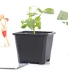 Vierkante kinderdagverblijf Plastic bloempot Planter 3 Maat voor binnenshuis Bureau Bed of vloer en buiten Yardlawn of tuinplanting S3740947