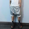 Men Harem Pants Hip Hop Tousers Short Trendy Loose Solid Streetwear Sweatpant Fashion Summer Jogger Cargo Male 240429