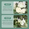 Decorative Flowers Emblems Welcome Card Water Flower Garland For Sign Wedding Arch Swag Adornment White Romantic Garlandation