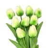 Fleurs décoratives 5pcs 30cm Tulipes artificielles artificielles réalistes en plastique réaliste fausse soie simulation florale mousse fausse bouquet de fleur