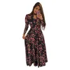 Designer Vêtements pour femmes Taille standard Fashiona Digital Imprimé grande robe swing pour robe à manches longues pour femmes robes maxi robes à manches longues pour femmes awcc