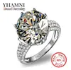 Yhamni Fashion Jewelry 8ct Solitaire Luxury 925 Silver Big White Top Diamond Wedding Band Crown Ring Gift MR0644591432