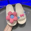 Slipper zomer schattige cartoon kinderg slippers ademende bloempatroon comfortabel non-slip zachte home boy boys girls kids h240504