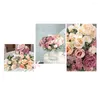 Dekorative Blumen Faux Seidenblume Rose realistische lockige Blütenblätter Pfingstrose lebendige Farbe Low -Wartung -Pographie Requisiten für Zuhause