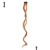 Clip in/auf Haarverlängerungen farbiges Haarstück in hitzebeständigen synthetischen, glatten Haarflügeln für Frauen Mti-Colors-Party hebt Dros1op hervor