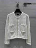 Damestruien Designer Milan Runway 2024 Nieuwe Spring O nek Tops met lange mouwen Merk Same Style Coats Designer Sweater 0321-16 ZMPG