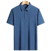 Mens Polo Camisa M-7xl 8xl 9xl Verão Alta Qualidade Masculina Camisa Polo de Mangueira Curta Camisa Polo Casual de Seda Mens Casual A90 240428