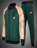 Set da uomo da uomo set da due pezzi Sports Wear Fashion Colorblock Stupt Autunno inverno Outfit Gym Abiti 2011093902539