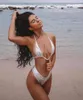Kadın Mayo Cikini2024 Kadın Seksi Altın Parlak Deri Bikini Yüksek Bel Mayo Yüzme Yaz Plajı Brezilya